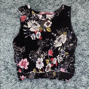 black floral crop top